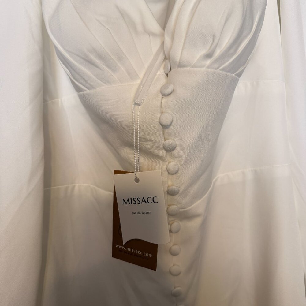 Wedding Dress (Ivory) Missacc Brand - New, Size 14 - Picture 10 of 11